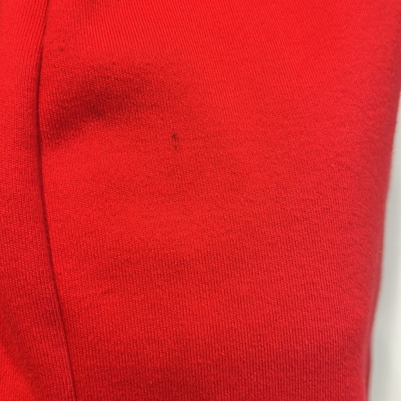 Vintage 80s Pearl C Crimson Red Long Sleeve cotton Dress wiggle small 4 women’s - Picture 7 of 7